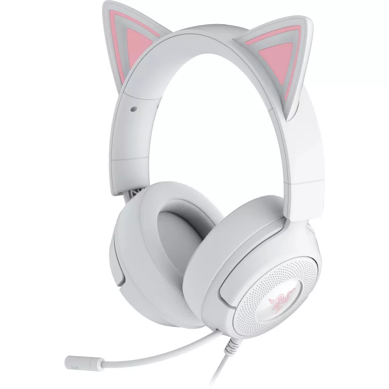 Zestaw słuchawkowy Razer Kraken Kitty V3 X — gamingowy zestaw słuchawkowy z podświetleniem RGB, lekką konstrukcją, wbudowanym mikrofonem