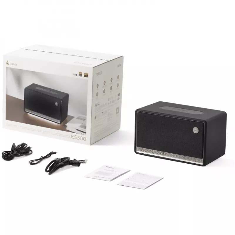 Głośnik imprezowy Edifier ES300 Czarny — 2-drożny, 60 W RMS, Bluetooth LDAC/SBC, USB-A, pokrętło głośności
