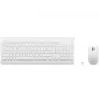 Pełnowymiarowy zestaw klawiatury mechanicznej i myszy Lenovo GX30W75336 — USB + Bluetooth, QWERTY, biały