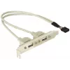 Wspornik szczelinowy 1x wewnętrzny USB 5pin na 2x zewnętrzny USB2.0 DeLOCK 71000