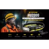 Latarka na opaskę Nitecore HU2000, 10 diod LED, akumulator litowo-jonowy ładowany przez USB, aluminium + poliwęglan, wodoodporność IP68
