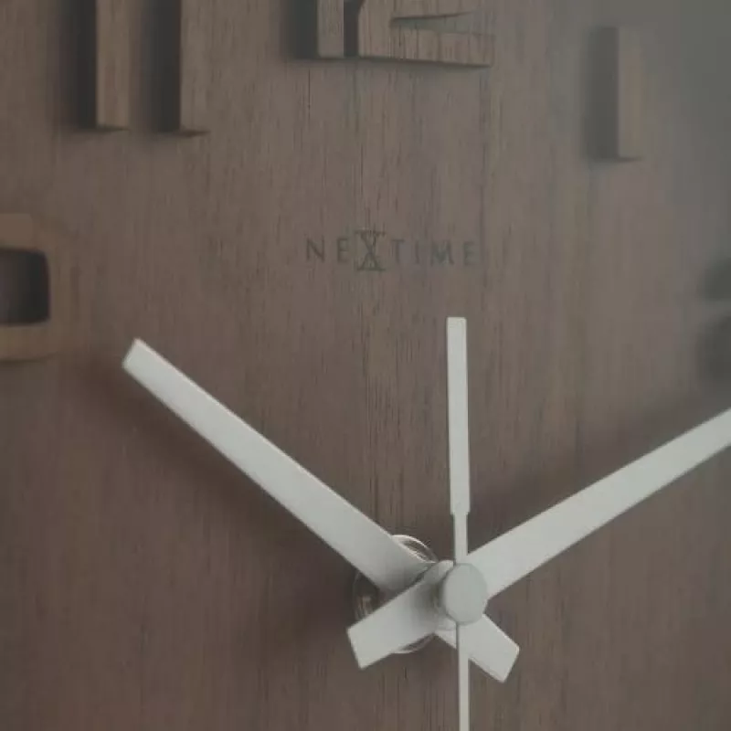 NeXtime zegar 5192gs Wood Wood Small, 22x20 cm, ścienny, drewno, szary
