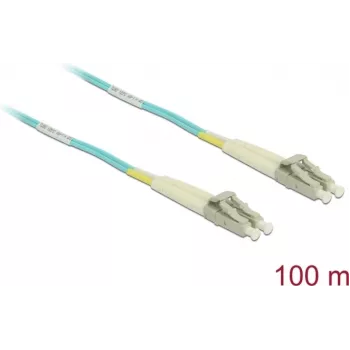 kabel sieciowy Delock LC Duplex Multimode OM3 100m Czarny