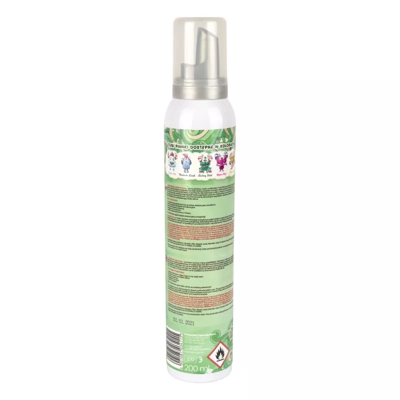 Pianka do kąpieli Tuban TUBI FOAM zielony 200 ml dla chłopców i dziewczynek