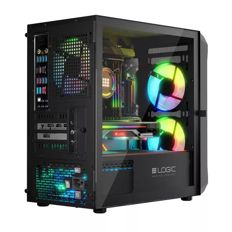 Obudowa komputerowa Logic Concept Portos Mini ARGB Micro ATX Czarna