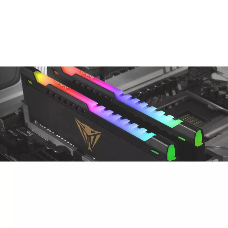 32 GB Patriot DIMM 3600 (2x 16 GB) Dual-Kit (schwarz, PVSR432G360C8K, Viper Steel RGB, INTEL XMP)