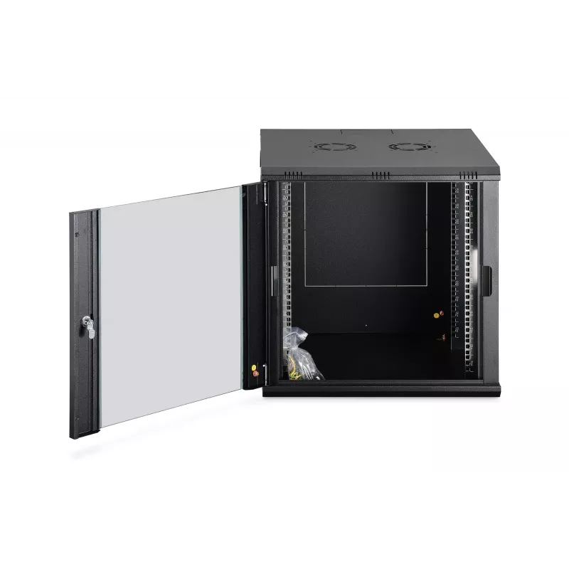 Szafa sieciowa naścienna DIGITUS Dynamic-N DN-37111 — 12U, 600x600 mm, IP20, zamek na klucz