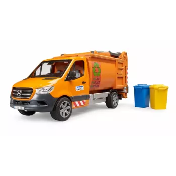 BRUDER model pojazdu MB Sprinter śmieciarka komunalna BR-02682, replika zabawkowa w skali