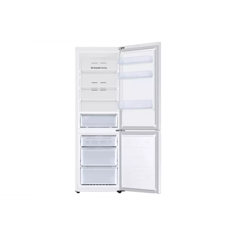 Lodówka Samsung RB34C670EWW/EF, wysokość 185,3 cm, 344 l, klasa energetyczna E, zamrażarka 114 l, chłodziarka 230 l