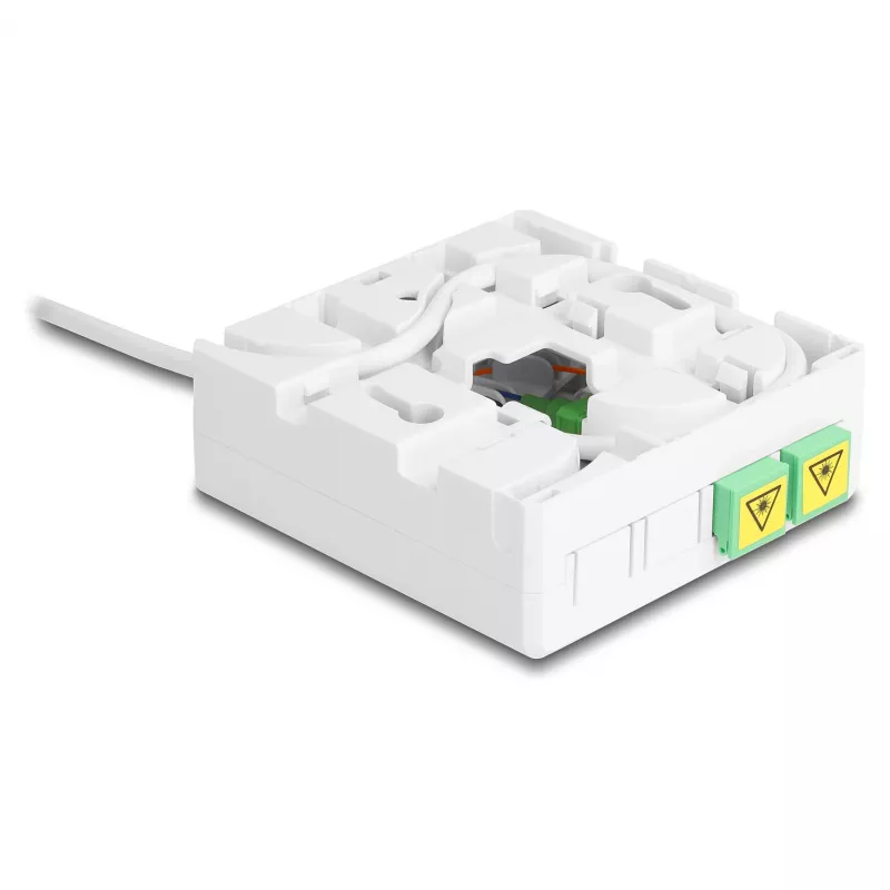 Światłowodowa skrzynka przyłączeniowa DELOCK 2 x SC/APC Simplex z zestawem kabla rozdzielczego 30 m G.657.A1