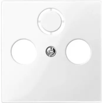 Płytka ścienna / osłona przełącznika Merten 296719, biały termoplast, pojedyncza, 1 szt.