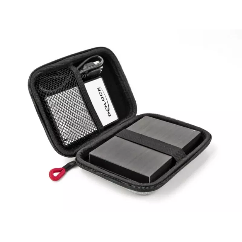 Torba ochronna DeLOCK na dyski SSD 2,5 cala, obudowy zewnętrzne i dyski twarde do 12 x 8 x 2 cm