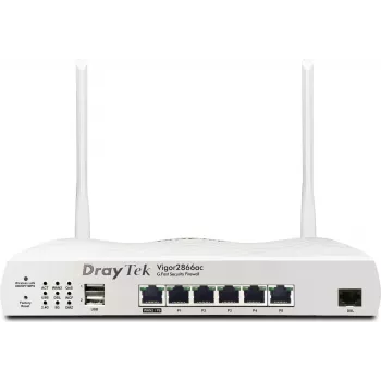 DrayTek Vigor 2866Vac Dual-WAN VoIP-Router G.Fast/DSL i Wi-Fi 5 (V2866VAX-DE-AT-CH)