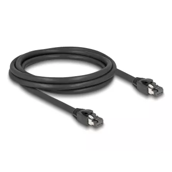 DeLOCK RJ45 Kabel sieciowy Cat.8.1 S/FTP 2m 40 Gb/s Czarny