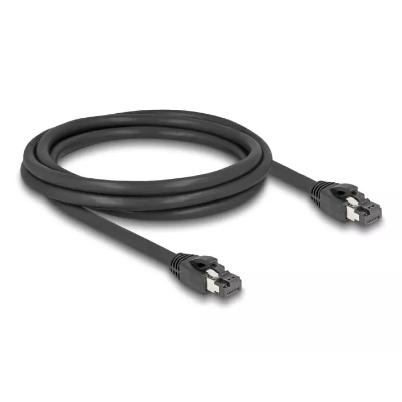 DeLOCK RJ45 Kabel sieciowy Cat.8.1 S/FTP 2m 40 Gb/s Czarny