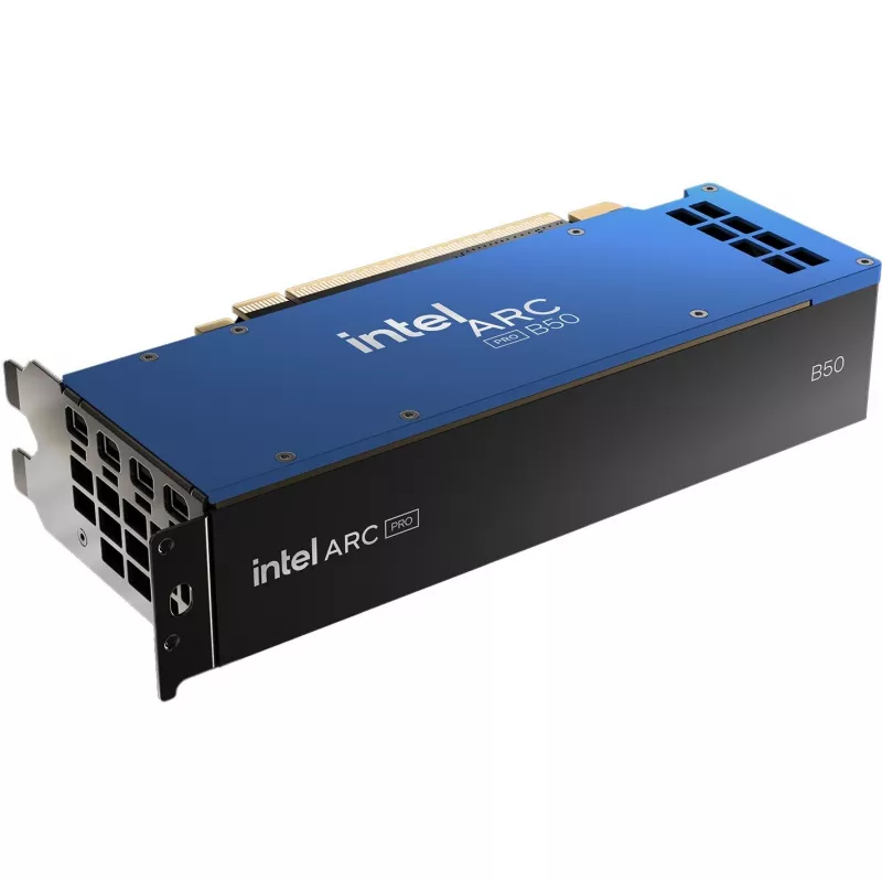 Karta graficzna INTEL Arc Pro B50 — 16 GB GDDR6, 128-bit, PCIe 5.0, aktywne chłodzenie