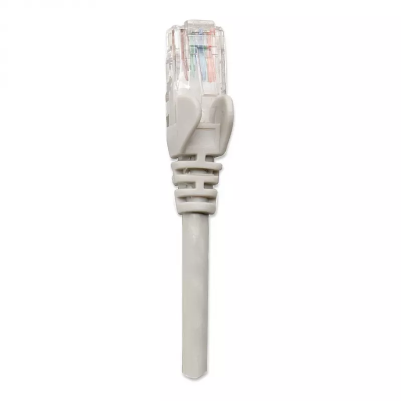 Kabel krosowy sieciowy Intellinet, Cat6, 2 m, szary, CCA, U/UTP, PVC, RJ45, pozłacane styki, bez zaczepów, z osłonką, dożywotnia gwarancja