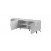 szafka RTV ABETO 150x42x52 biały/biały połysk
