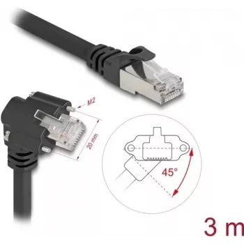 Kabel sieciowy DeLOCK czarny 3 m Cat6 S/FTP RJ-45