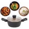 Garnek Russell Hobbs RH01669BEU7 20 cm, czarny, wnętrze ze stali nierdzewnej