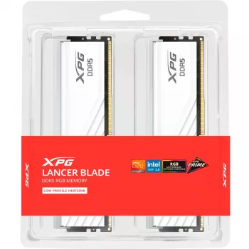 ADATA DIMM 16 GB DDR5-5600 (2x 8 GB) Dual-Kit (Biały, AX5U5600C468G-DTLABRWH, XPG Lancer Blade RGB, INTEL XMP, AMD EXPO) - 16 GB - DDR5
