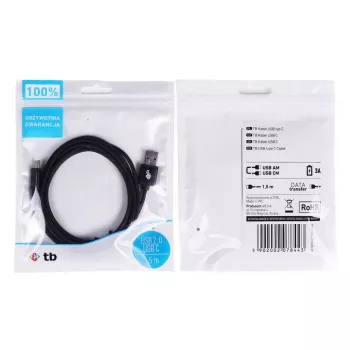 TB USB - USB C-kabel 1,5 Czarny (AKTBXKUCSBA150B)