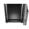 Szafa rack LANBERG FF01-6222-12B 22U 600x1200 mm czarna z przeszklonymi drzwiami przednimi i tylnymi