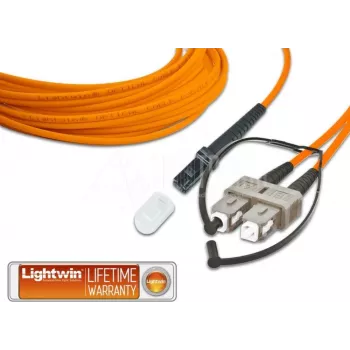 Lightwin wysokiej jakości dwustronny kabel patchcord światłowodowy, MM OM2, MTRJ - SC kabel patchcord światłowodowy (LDP-50 MTRJ-SC 2.0)