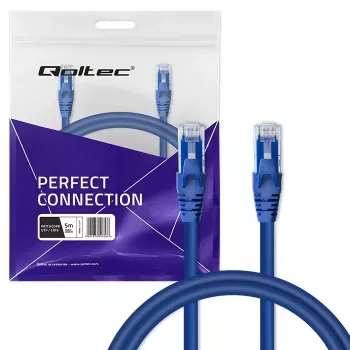 Kabel krosowy QOLTEC 54534 2xRJ45 UTP CAT6 5m Czarny