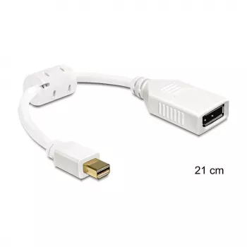 Kabel DisplayPort DeLOCK 65427 Mini DisplayPort 0,21 m Biały