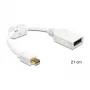 Kabel DisplayPort DeLOCK 65427 Mini DisplayPort 0,21 m Biały