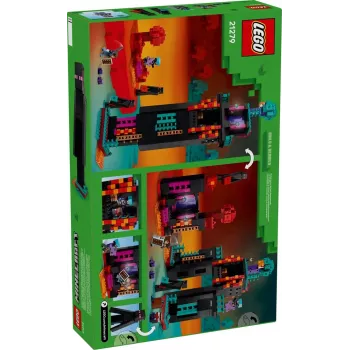 Zabawka konstrukcyjna LEGO Minecraft zestaw 21279 Wieża Endermana, 867 elementów, 2 minifigurki, wysokość 450 mm