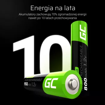 Akumulator zielony Cell GR03 AAA NiMH 1,2 V 950 mAh – 4 szt., blister