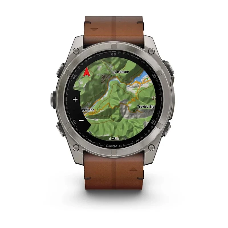 Garmin Fenix 8 3,56 cm (1,4 inch) AMOLED 51 mm cyfrowy 454 x 454 pikseli ekran dotykowy tytanowy Wi-Fi GPS (satelitarny)