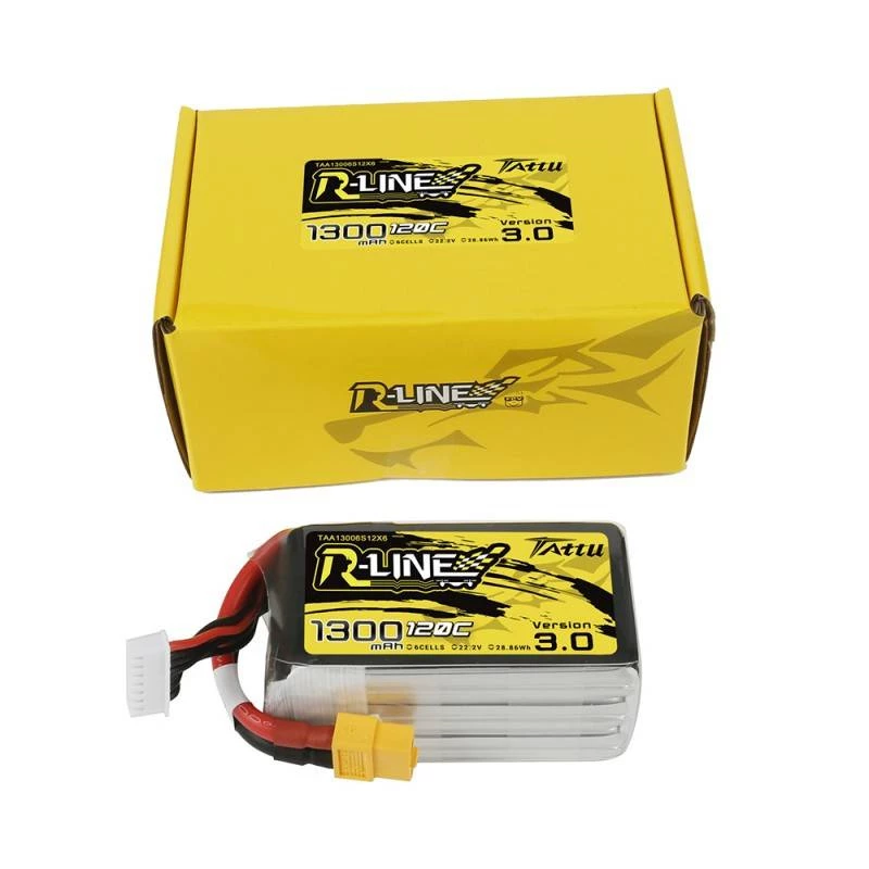 Bateria Tattu R-Line Version 3.0 1300mAh 22.2V 120C 6S1P XT60