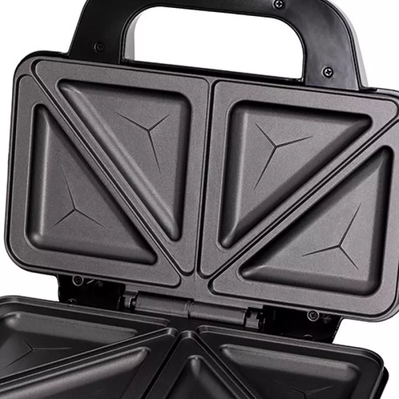 Opiekacz do kanapek Adler AD 3043, 1300 W, płyty z powłoką nieprzywierającą, 2 kanapki, powierzchnia grillowa 285×152 mm, czarny
