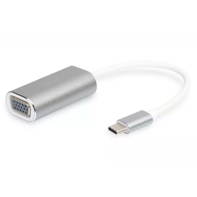 DIGITUS DA-70837 Adapter graficzny VGA 1080p FHD na USB 3.0 Type C, aluminiowy