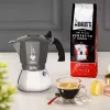 Ekspres do kawy BIALETTI BRIKKA INDUCTION 4TZ 180 ml Antracyt, Srebrny