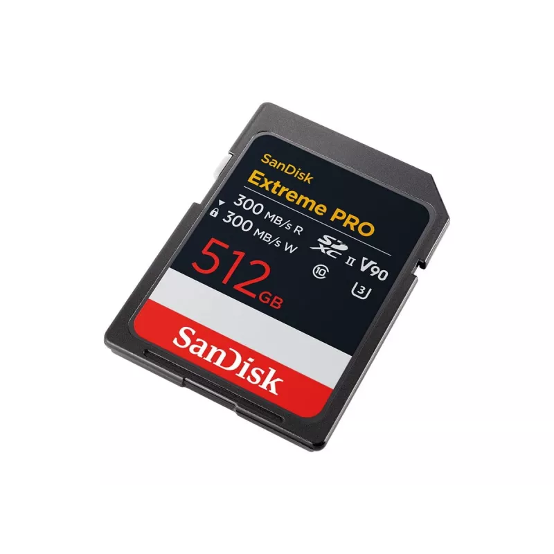 SanDisk Extreme Pro - Karta pamięci flash - 512 GB - Klasa wideo V90 / UHS-II U3 / Class10 - SDXC UHS-II
