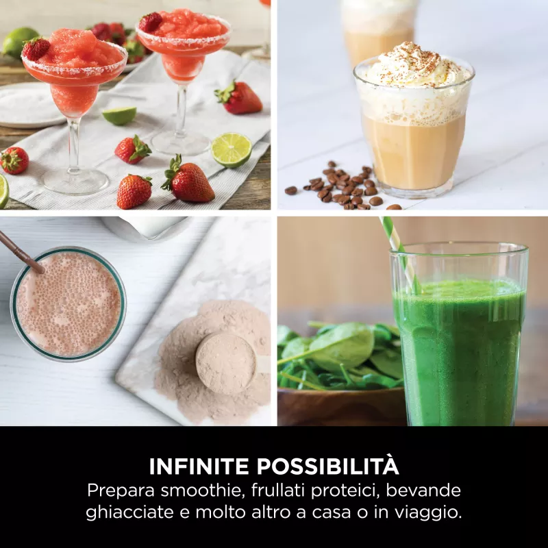 Blender sportowy Ninja Blast BC151EUNV — pojemnik 0,53 L, 14,4 W, zasilany akumulatorem, niebieski