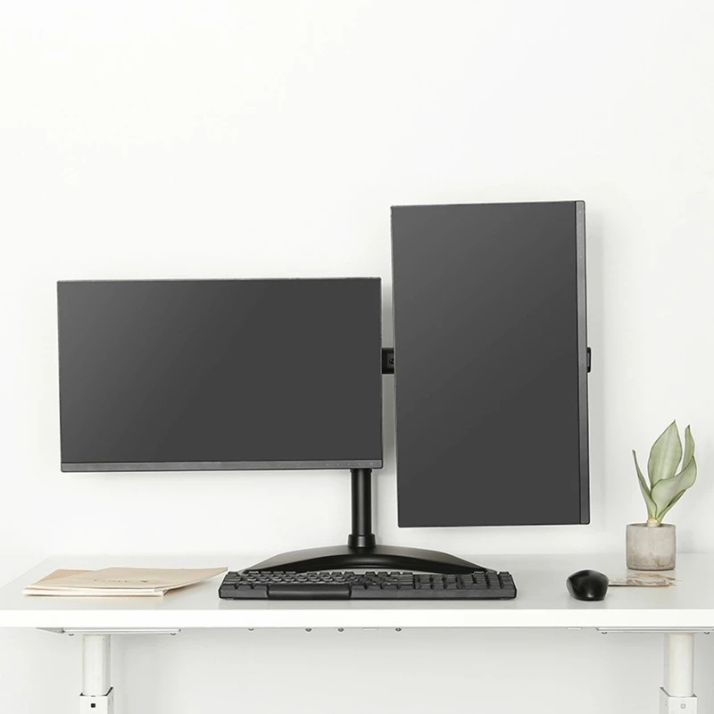 HAGOR HA FS - zestaw montażowy (uchwyt do biurka) - na 2 wyświetlacze LCD - czarny - rozmiar ekranu: 38-68 cm (15-27)