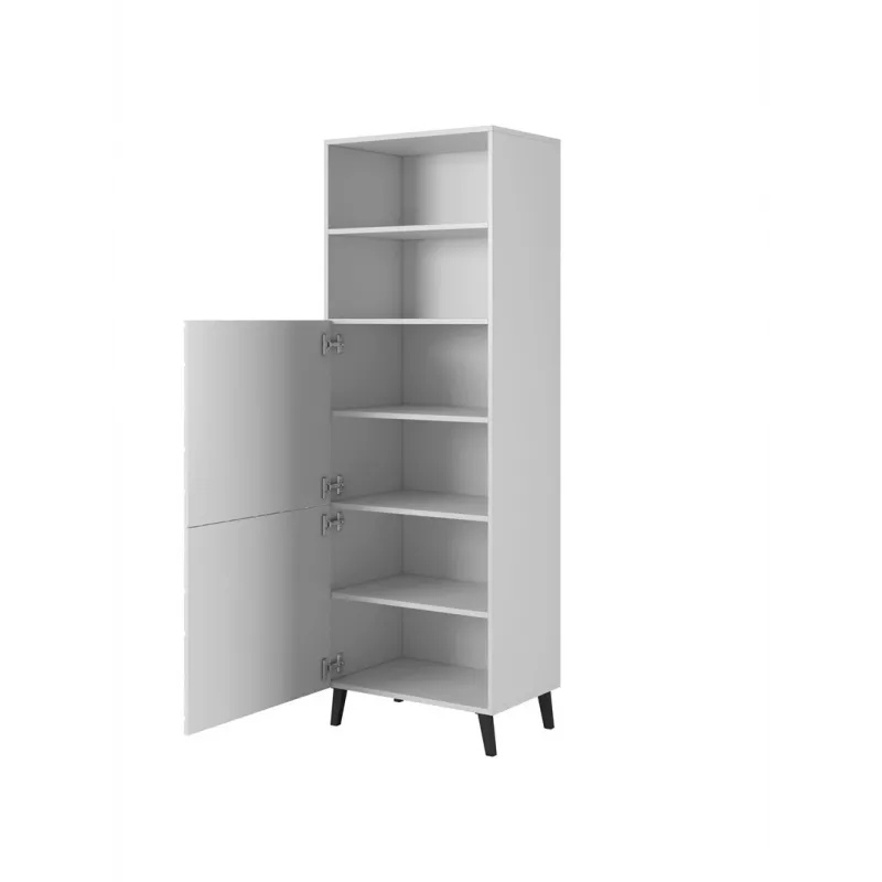 Szafka ABETO 60x40x176.5 cm biały/biały połysk