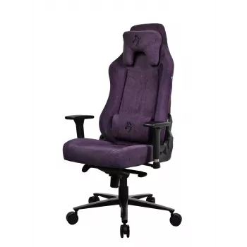 Fotel gamingowy Arozzi Vernazza SoftFabric fioletowy — ergonomiczna konstrukcja, regulowane podłokietniki i wysokość