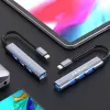 Hub USB QOLTEC 53792, USB-C 3.1 na 4 porty (USB 3.0 x1, USB 2.0 x3)
