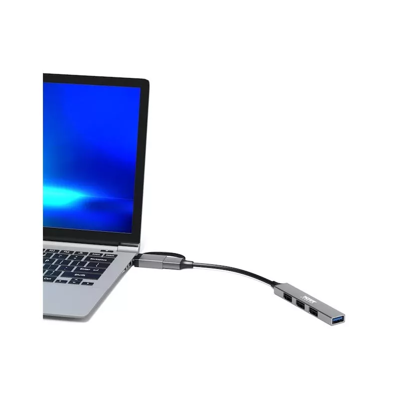 PORT CONNECT | HUB USB-C/USB-A 4 porty USB-A 3.0 5Gbps | 900160
