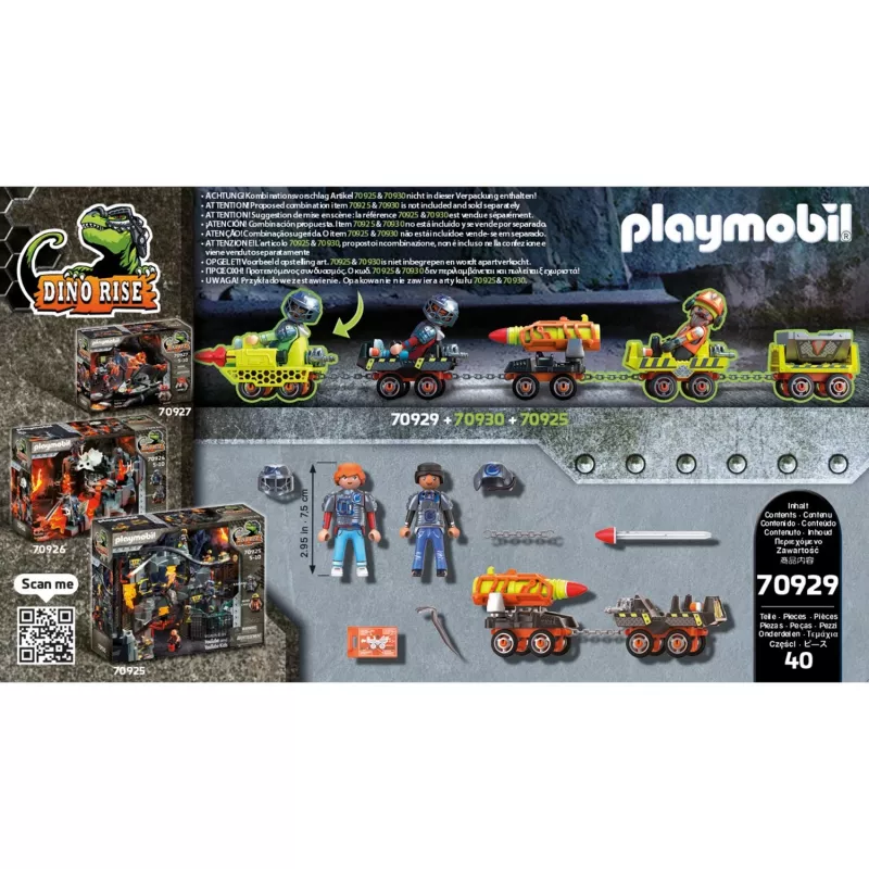 Zestaw akcji/przygód Playmobil Dinos 70929 Wielokolorowy Wiek 5-10