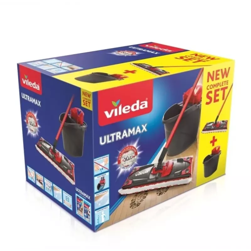 Zestaw Mop i Wiadro Vileda Ultramax Complete, Szary