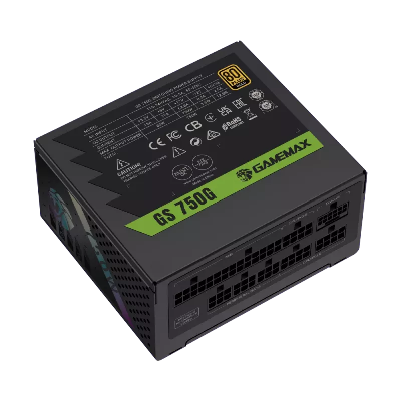 Zasilacz Gamemax, 80 PLUS, Gold | GS 750G | 750 W
