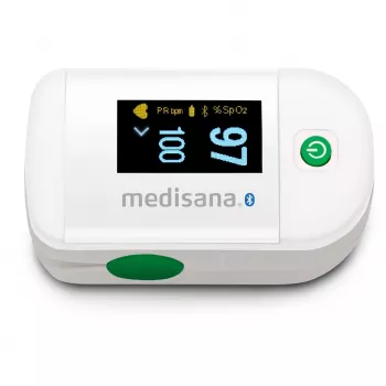 Pulsoksymetr Medisana PM 100 Connect, szary/biały
