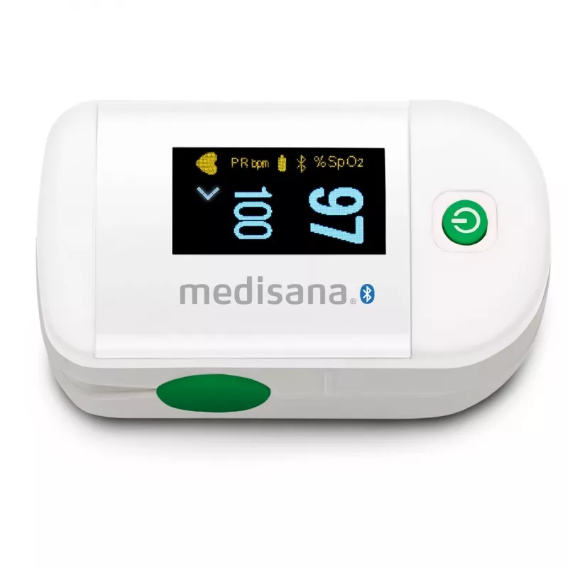 Pulsoksymetr Medisana PM 100 Connect, szary/biały